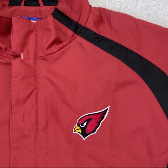 NFL Field Reebok Arizona Cardinals Football League Red & Black Full Zip Jacket 🏈 - Picture 3 of 15